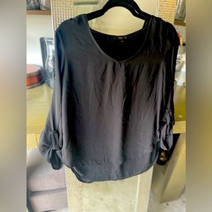 🌸 Versatile Black Blouse | Day-to-Night Staple | Size M